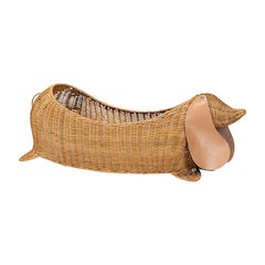 Daffodil Natural Rattan Dachshund Basket