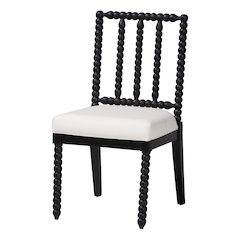 Deya Bobbin Dining Chair, Black