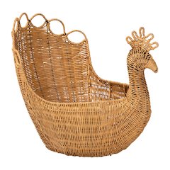 Florabel Natural Rattan Peacock Basket