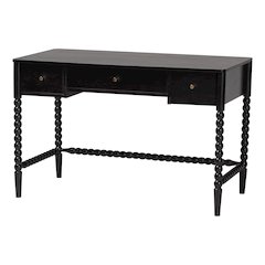 Lucera Bobbin Writing Desk, Black