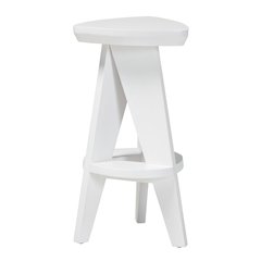 Roy Wood Counter Stool, White