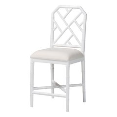 Sergio Wood Counter Stool, White