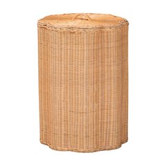 Danilo Natural Rattan Laundry Hamper - Handwoven Wicker Storage Basket for