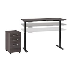 Move 60 Series by 60W x 30D Height Adjustable Standing Desk with Storage