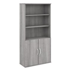 Hybrid Tall 5 Shelf Bookcase with Doors