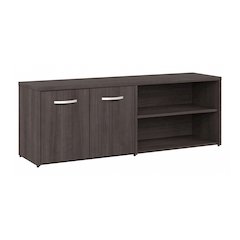 Studio C Low Storage Cabinet with Doors and Shelves