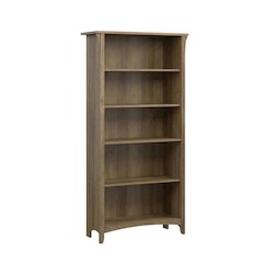 Tall 5-Shelf Bookcase with Adjustable Shelves and Modern Rectangle Design