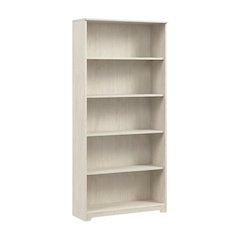 Tall 5 Shelf Bookcase with Adjustable Shelves and Modern Design