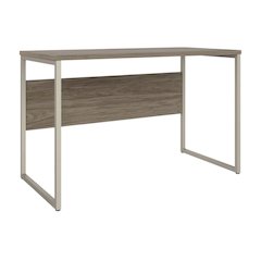 Silver Metal-Leg Computer Desk With Straight Design And 200 Lb Weight Capacity