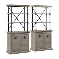 Coliseum Designer Bookcase with Doors (Set of Two)