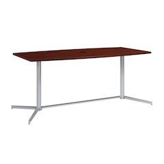 72-inch Office Conference Table with Metal Base in Hansen Cherry