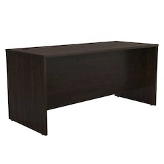 Modern Office Desk With Backside Finish And Wire Management, 72W