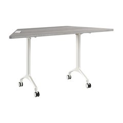Synergy 60-inch Trapezoid Modular Office Conference Table in Platinum Gray
