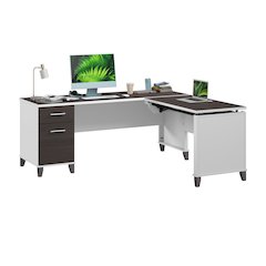 Somerset 72W 3 Position Sit to Stand L Shaped Desk