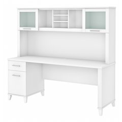 Somerset 72W Office Desk with Drawers and Hutch