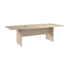 96-inch Office Conference Table with Wood Base in Natural Elm