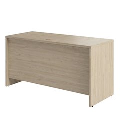 Brown Credenza Desk With Backside Finish, Wire Management, Commercial Style