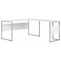 Hybrid 60W x 30D L Shaped Table Desk with Metal Legs