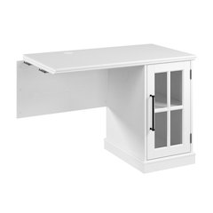 Westbrook 42W Desk Return with Storage in Ash White