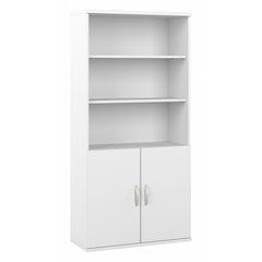 Hybrid Tall 5 Shelf Bookcase with Doors