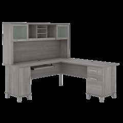 Somerset 72W L Shaped Desk with Hutch