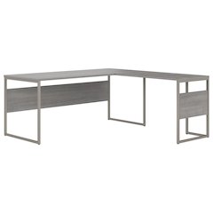 Hybrid 72W x 30D L Shaped Table Desk with Metal Legs