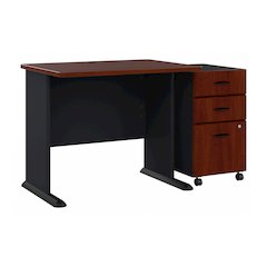 Series A 36W Desk with Mobile File Cabinet