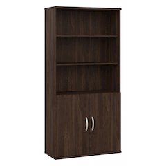Studio C Tall 5 Shelf Bookcase with Doors