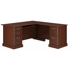 Saratoga L Shaped Computer Desk with Drawers