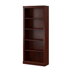 Tall 5-Shelf Bookcase with Adjustable Shelves and Compact Design