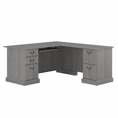 Saratoga L Shaped Computer Desk with Drawers