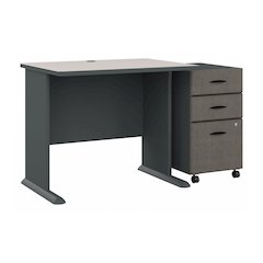 Series A 36W Desk with Mobile File Cabinet