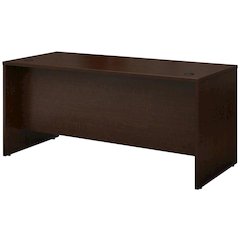 Mocha Cherry Office Desk With Spacious Surface And Sturdy Construction