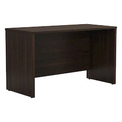 Brown Office Desk Return With Sturdy Construction And Wire Management Option