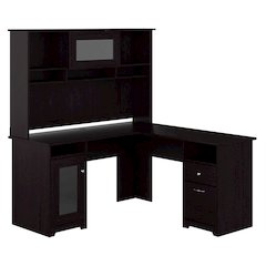 Cabot 60W L Shaped Computer Desk with Hutch and Storage