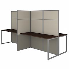 Easy Office 60W 4 Person Cubicle Desk Workstation with 66H Panels