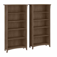 Salinas Tall 5 Shelf Bookcase - Set of 2