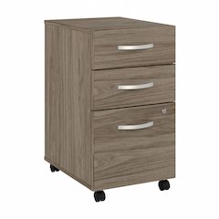 Hybrid 3 Drawer Mobile File Cabinet - Assembled