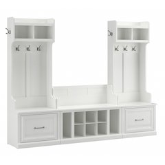 Woodland Entryway Storage Set with Hall Trees and Shoe Bench with Drawers