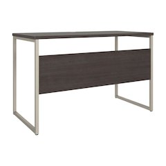Modern Hybrid Computer Desk with Metal Legs and Spacious Surface