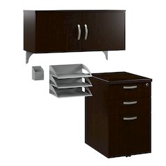 Cubicle Storage with Cabinet, Drawers, Paper Tray, and Pencil Holder