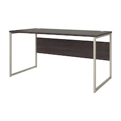 Modern hybrid computer desk with metal legs, sturdy 60W x 30D workspace