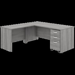 Studio C 72W x 30D L Shaped Desk with Mobile File Cabinet and 42W Return