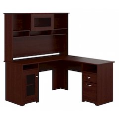 Cabot 60W L Shaped Computer Desk with Hutch and Storage