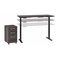 Move 60 Series by 72W x 30D Height Adjustable Standing Desk with Storage