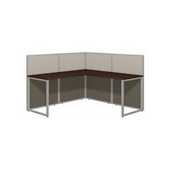 Easy Office 60W L Shaped Cubicle Desk Workstation with 45H Panels