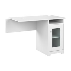 Cabot Desk Return with Storage in White