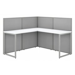 Easy Office 60W L Shaped Cubicle Desk Workstation with 45H Panels