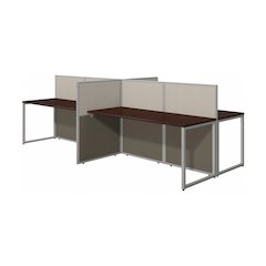 Easy Office 60W 4 Person Cubicle Desk Workstation with 45H Panels
