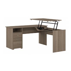 Cabot 60W 3 Position Sit to Stand L Shaped Desk